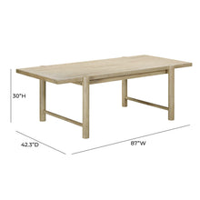 Gata 87" Light Teak Outdoor Rectangular Dining Table