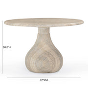 Smooch 47" Concrete Indoor/Outdoor Round Dining Table