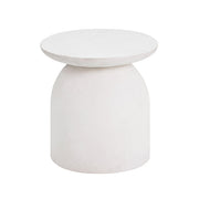 Aloe White Indoor/Outdoor Concrete Side Table