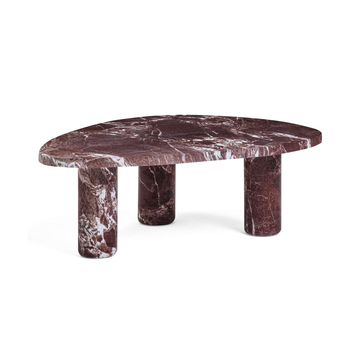 Libby Faux Red Levanto Marble Indoor/Outdoor Coffee Table (36"-48")