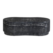 Hades 47" Black Faux Marble Indoor/Outdoor Concrete Coffee Table
