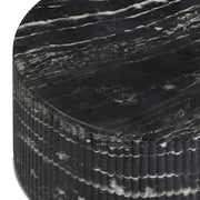 Hades 47" Black Faux Marble Indoor/Outdoor Concrete Coffee Table