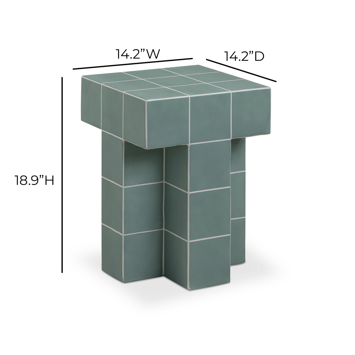 Alma Tile Concrete Indoor/Outdoor Side Table