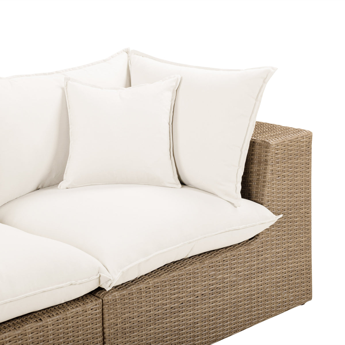 Cali 4-Piece Performance Fabric & Wicker Outdoor Sectional