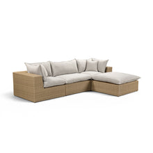 Cali 4-Piece Performance Fabric & Wicker Outdoor Sectional