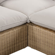 Cali 4-Piece Performance Fabric & Wicker Outdoor Sectional