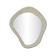 Orpheus 35"X31" Ribbed Lightweight Faux Stone Wall Mirror