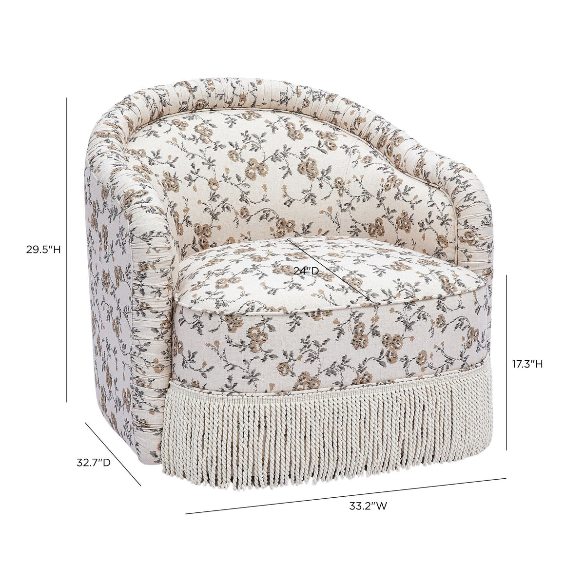 Pamela Tasseled Lounge Accent Chair