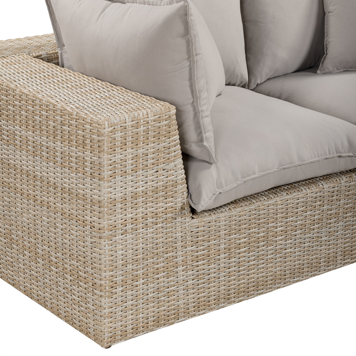 Cali 4-Piece Performance Fabric & Wicker Outdoor Sectional