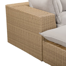 Cali 4-Piece Performance Fabric & Wicker Outdoor Sectional