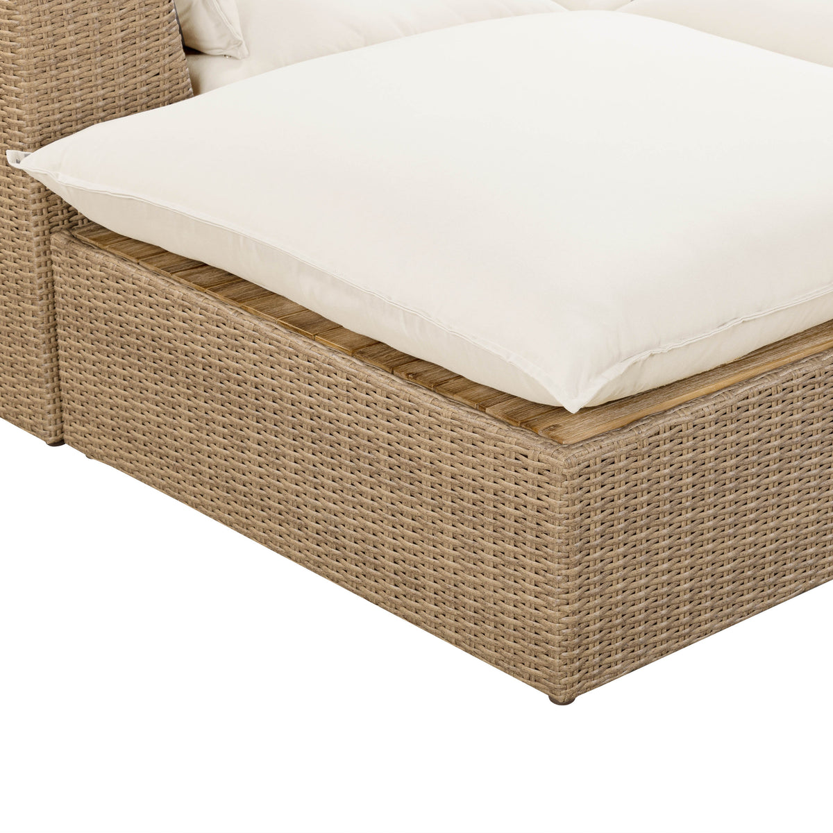 Cali 4-Piece Performance Fabric & Wicker Outdoor Sectional