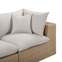 Cali 4-Piece Performance Fabric & Wicker Outdoor Sectional