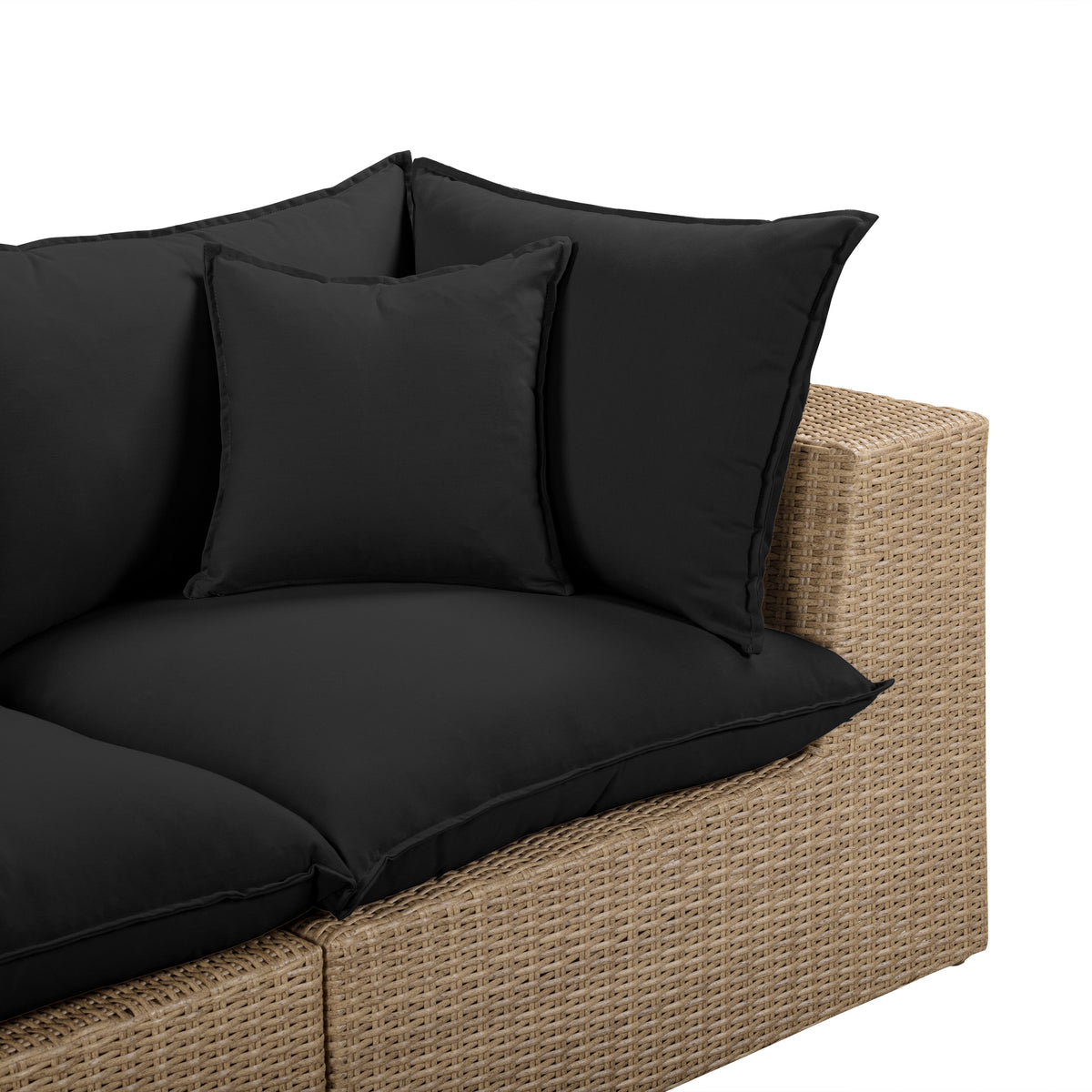Cali 4-Piece Performance Fabric & Wicker Outdoor Sectional