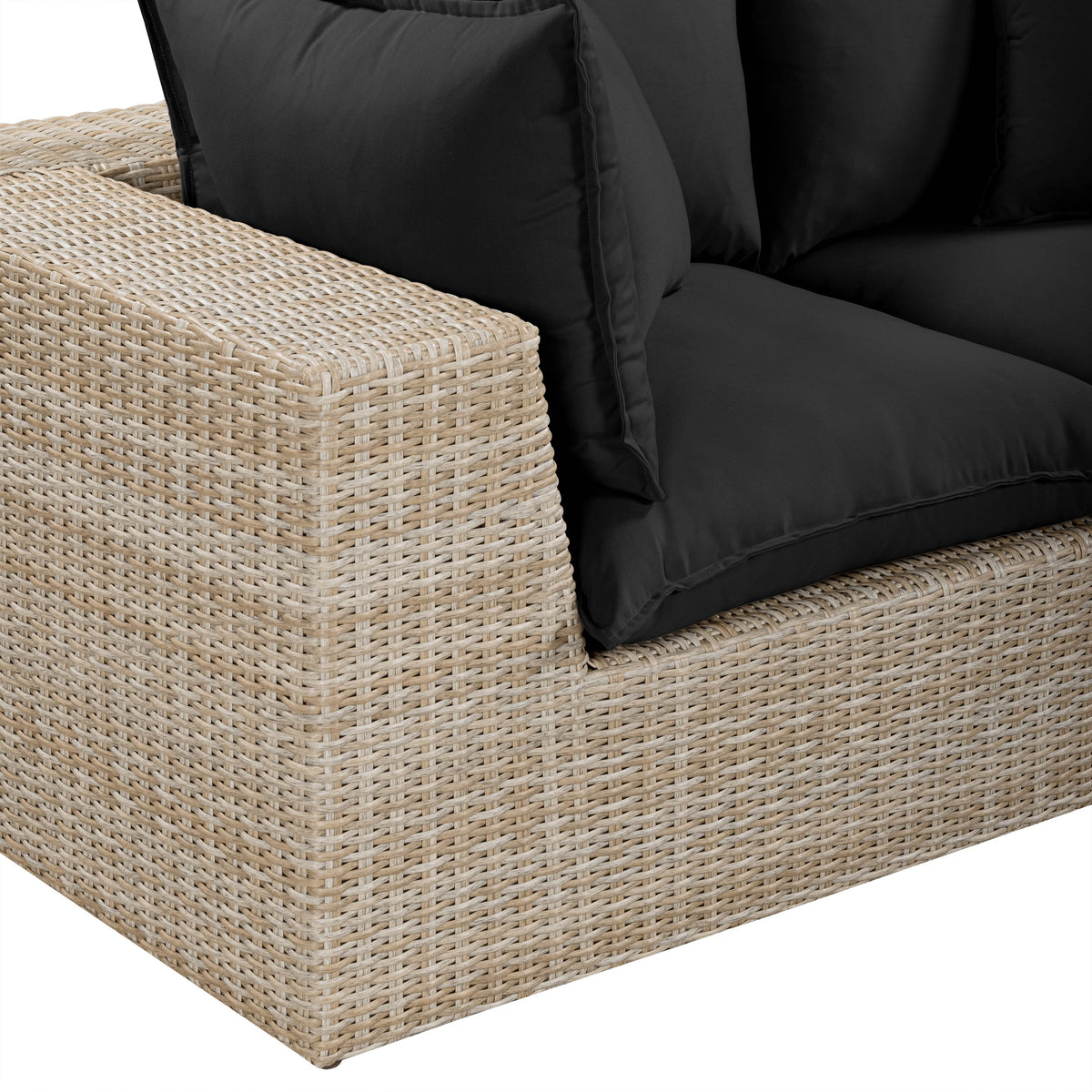 Cali 4-Piece Performance Fabric & Wicker Outdoor Sectional