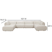 Zenith 8-Piece Contract-Grade Upcycled Fabric Modular U-Sectional
