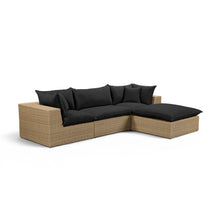 Cali 4-Piece Performance Fabric & Wicker Outdoor Sectional