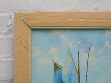Original vintage impressionist nautical painting by KB Chun