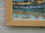 Original vintage impressionist nautical painting by KB Chun