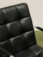 Black Square Tufted Office Chair