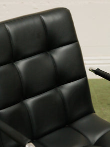 Black Square Tufted Office Chair