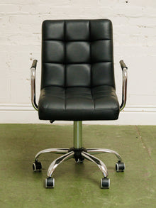 Black Square Tufted Office Chair