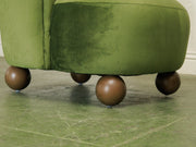 Tova Club Chair in Olive Green