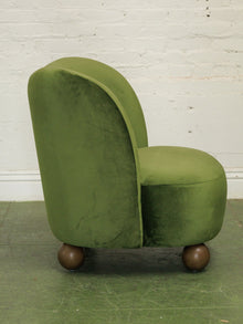 Tova Club Chair in Olive Green