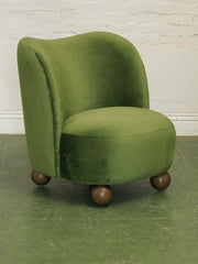 Tova Club Chair in Olive Green