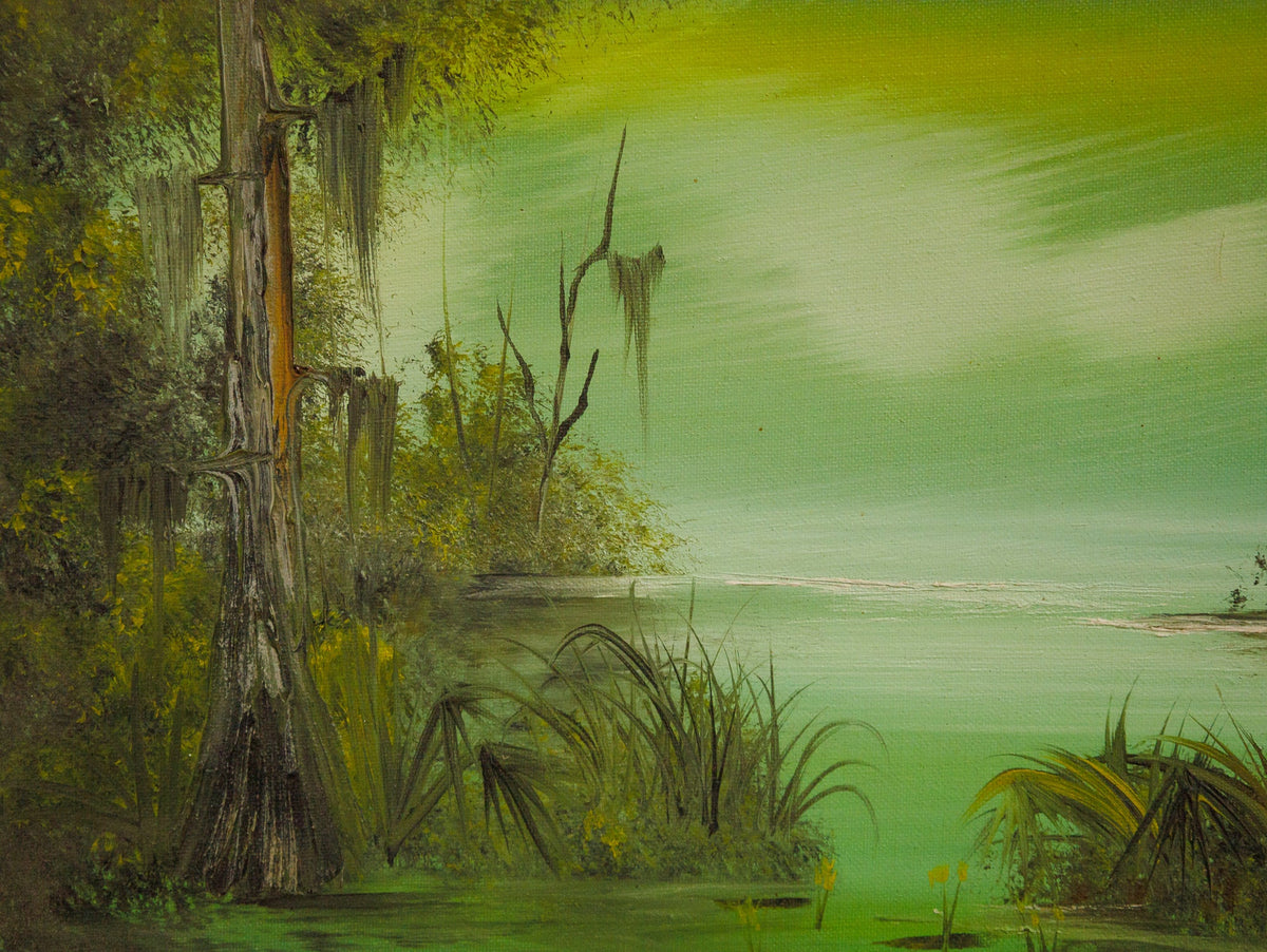 Original Vintage Oil Painting Whispers of the Bayou